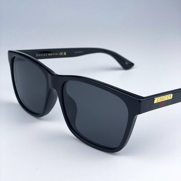 NEW GUCCI GG0746SA 001 Black Gray Anti-Reflective Square Unisex Sunglasses - Picture 11 of 15
